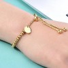 Gold-Tone Beaded Adjustable Bracelet with Disc Charm, Minimalist Jewelry for Women, Daily & Gifting Occasions - 2 of 4