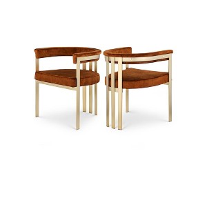 Meridian Furniture,Marcello Velvet Dining Chair, Set of 2 - 1 of 4