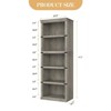 5 Tier Book Shelf, Farmhouse Book Case,Tall Shelf with Storage, Wooden Bookshelves for Living Room - 3 of 4