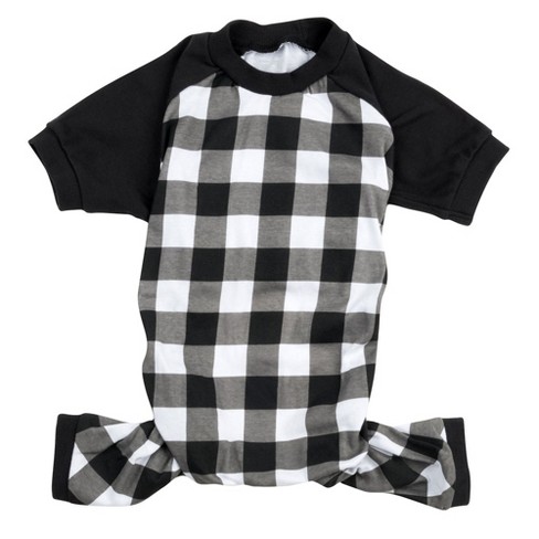 Black & White Buffalo Plaid Pajamas - & Pet Bandana!