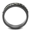 Slickblue Light Black Stainless Steel Ring, Black Diamond Crystal Accent, Women’s Fashion Ring, Pave, Sizes 5-7 - 3 of 4