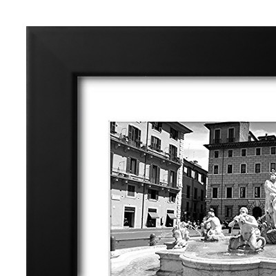 Black Multi-Size Picture Frame Set with Shatter-Resistant Glass