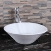 LOVMOR 16.7" Ceramic Round Above Counter Bathroom Sink Vanity Sink Art Basin - 2 of 4