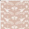 18"x18" Polyester Insert in Silk Peacocks Fawn Square Throw Pillow Beige/White - Skyline Furniture: Indoor Cotton Cover, Hidden Zipper - 4 of 4