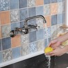 Sumerain Wall Mounted Kitchen Faucet, 2 Cross Handle Brushed Nickel 3" to 9" Adjustable Spread - 2 of 4