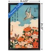 Trends International Cuckoo and Azalea by Katsushika Hokusai Framed Wall Poster Prints - 3 of 4