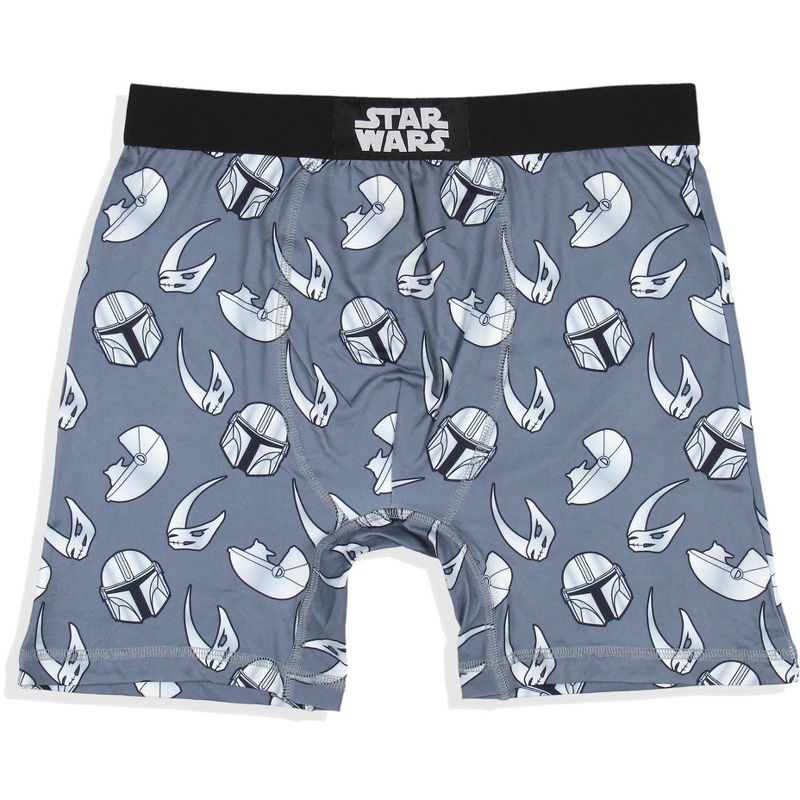 Star Wars Mens' The Mandalorian 2 Pack Boxers Underwear Boxer Briefs Grey, 2 of 5
