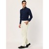 Lars Amadeus Men's Flat Front Regular Fit Solid Color Stretch Business Trousers Dress Pants - 4 of 4