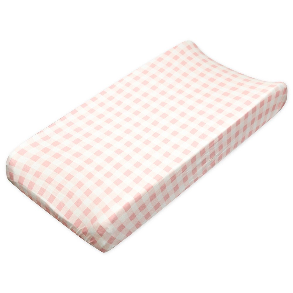 Honest Baby Organic Cotton Changing Pad Cover - Peach Skin Painted Buffalo Check