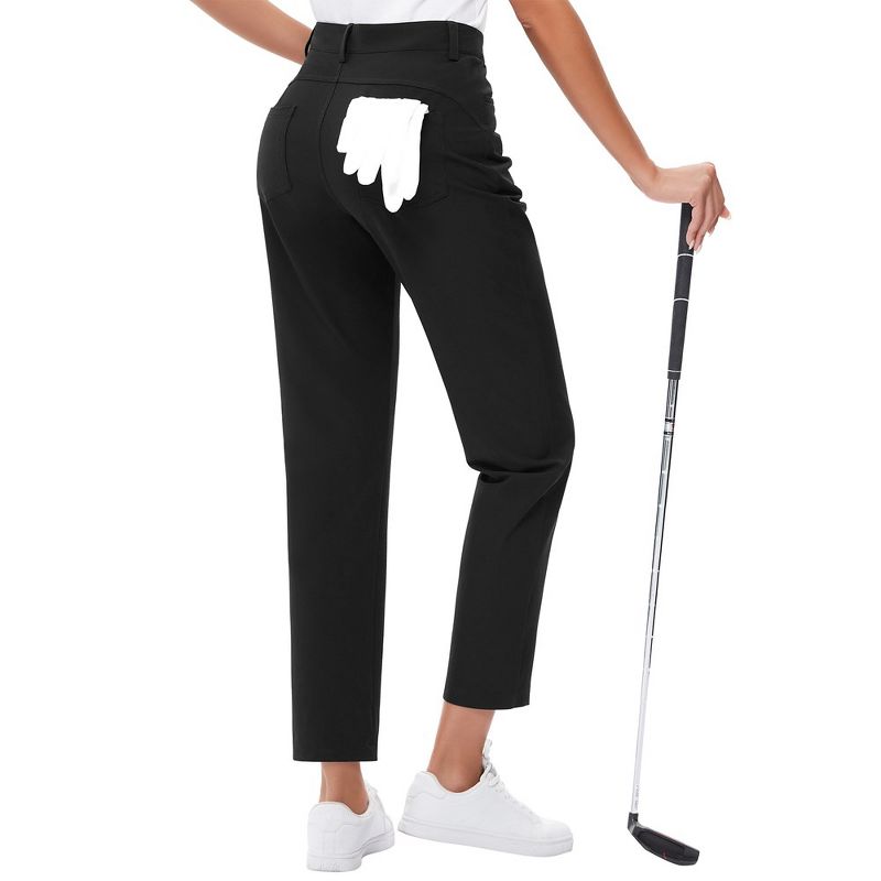 Women's Golf Pants with Pockets Lightweight Qucik Dry Casual 7/8 Work Ankle Pants for Women, 1 of 6