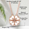 4 Leaf Clover Heart Pendant Necklace for Women Magnetic Sterling Silver Ginger Lyne Collection - 2 of 4