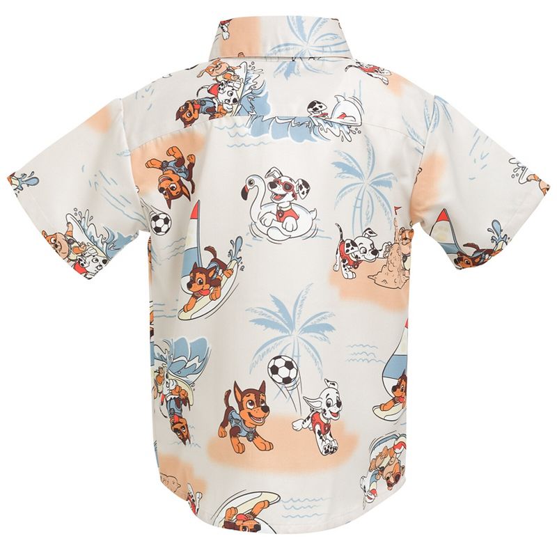 Paw Patrol Rubble Marshall Chase Hawaiian Button Down Shirt Toddler to Big Kid, 3 of 10