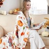 Lomsoe Christmas Throw Blanket, Cute Pumpkin Car Flannel Holiday Blankets Christmas Blanket Gifts, Home Decor Pumpkin Blanket. - 3 of 4