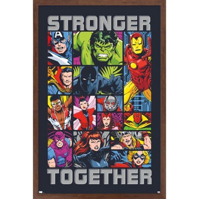 Trends International Marvel Avengers: Beyond Earth's Mightiest - Stronger Together Framed Wall Poster Prints