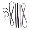 scünci No-Slip Grip Flat Elastic Headbands with Bonus Elastic Hair Ties - Grayscale - All Hair - 5pk - 3 of 4