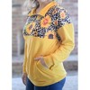 Women's Sunflower Zip Up Pullover - Shirley Stone - 2 of 3