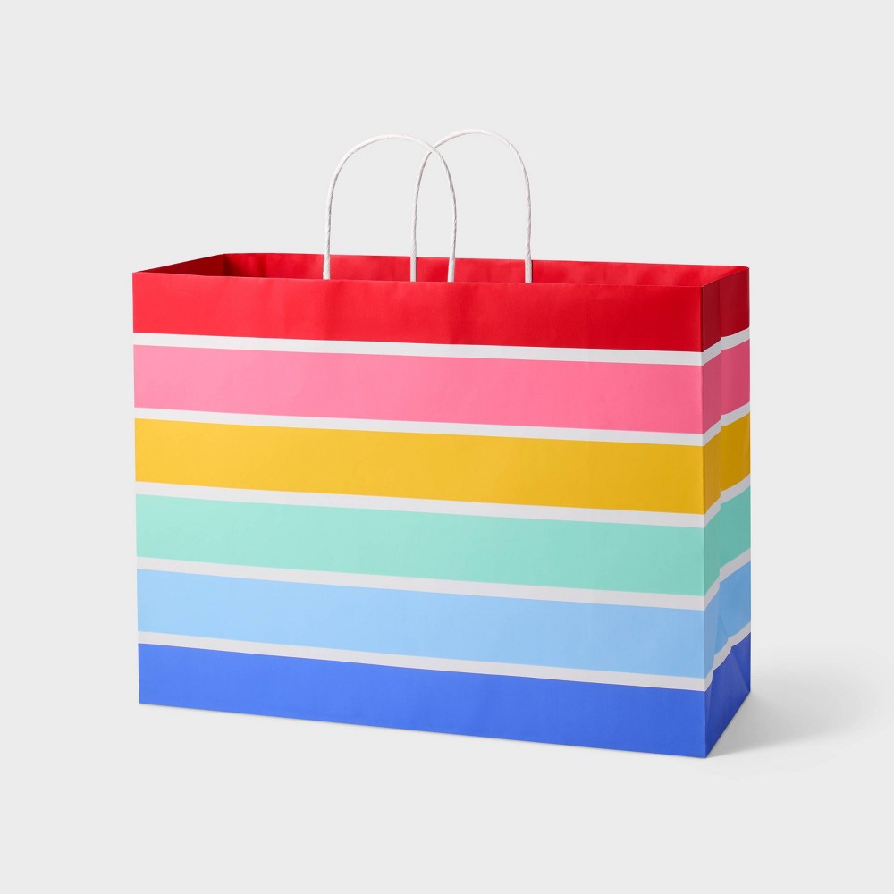 Photos - Other Souvenirs Striped Medium Gift Bag - Spritz™