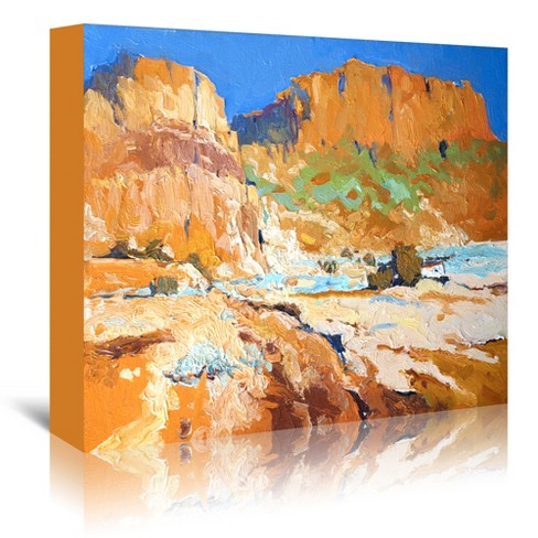 Americanflat 3 Piece 16x20 Wrapped Canvas Set - Montana Mountain