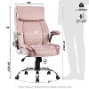 Swivel Office Room Chair Executive Desk Chair Velvet, Office Executive Chair High Back Adjustable Managerial Home Desk Chair-The Pop Home - 4 of 4