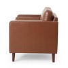 GDFStudio Hixon Contemporary Faux Leather Tufted Club Chair with Bolster Pillows - 4 of 4