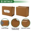 Unique Bargains Universal Car Tissue Holder Tissues Box Cover Car Backseat Extra Large Tissue Organization Faux Leather Brown - 4 of 4