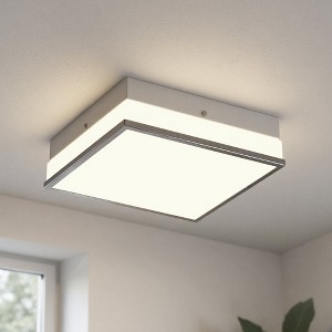 YANSUN 2-Light Square Ceiling Fixture with White Chrome Finish, Non-Integrated Bulbs, E26 Sockets, 110V - 1 of 1