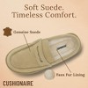 CUSHIONAIRE Ollie Cozy Genuine Suede Clogs for Women, Comfortable Slip-On Mule Loafers with Faux Fur Lining, Memory Foam & Durable Rubber Sole - 3 of 4