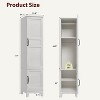 coucheta 72" Wooden Wardrobe Cabinet with 2 Doors & Hanging Rod, Narrow Tall Clothing Armoire with Adjustable Shelves, for Bedroom, Cloakroom, White - 2 of 4