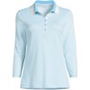 Lands' End Women's 3/4 Sleeve Supima Cotton Polo Shirt - 3 of 3