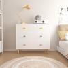 ORRD Kids 3-Drawer Dresser, White Nursery Storage Cabinet with Anti-Tip Design, Baby Nightstand for Bedroom and Toddler Room - 3 of 4