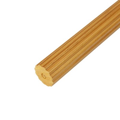 Heritage Oak 4FT Reeded Wood Curtain Rod