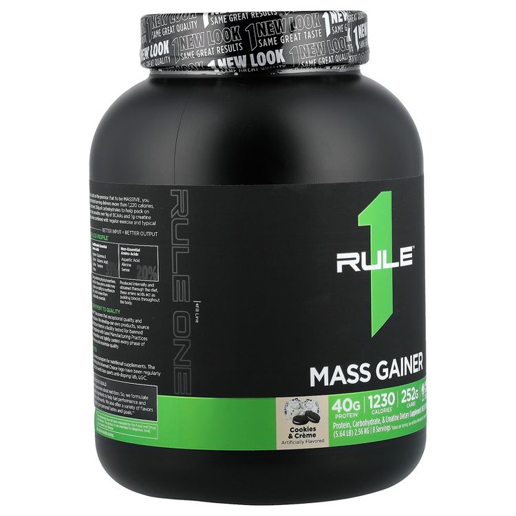 Rule One Proteins Mass Gainer, Cookies & Creme, 5.64 lb (2.56 kg), 4 of 4