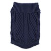 Luvable Friends Dogs and Cats Cableknit Pet Sweater, Navy - 3 of 4