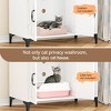 ODK Cat Litter Box Enclosure with Shelves, Hidden Cat Box Furniture with Scratching Mat,Wood Sturdy Cat Washroom Storage, Indoor Cat House - 4 of 4