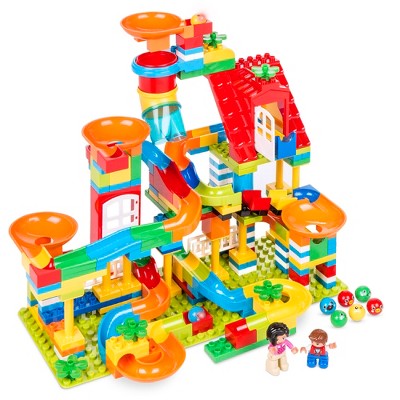 Best Choice Products Kids 247-Piece Marble Run STEM Toy Puzzle Building Blocks Race Track Set w/ Ramps, Slides, Funnels