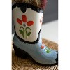 Western Ceramic Cowboy Boot Vase – 9.5" Tall Rustic Home Decor Set of 2 by Kalalou - 3 of 3
