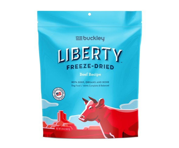 Buckley Liberty Freeze Dried Dry Dog Food Beef 20oz