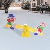 Northlight Lighted Holographic Snowmen on See Saw Outdoor Christmas Decoration - 46" - Multicolor - 2 of 3