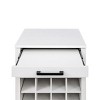 TopComfy Decorative Storage Cabinets Locker with modular 24wine bar cabinet Buffet Cabinet furniture for Kitchen, White, 17.8"*15.95"*35.43" - 3 of 4
