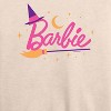 Women's - Barbie - Barbie Halloween Art Lightweight French Terry Wide Neck Long Sleeve Shirt - 2 of 4