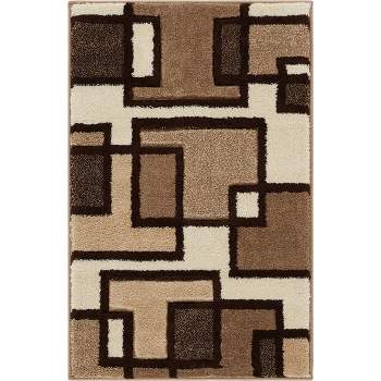 Uptown Squares Modern Geometric Comfy Casual Hand Carved Abstract Boxes Contemporary Thick Soft Plush Area Rug