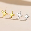 Gold Silver Stars Stud Earrings for Women - 14K Gold, Trendy, Small, Cute Tiny Hypoallergenic Jewelry - 4 of 4