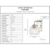 Urban Ambiance Luxury Vintage Wall Sconce 9.125''H x 6''W,  Brushed Nickel Finish,  Lithgow Collection, UHP4180 - 4 of 4