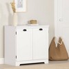 2 Door Farnel Storage Cabinet Pure White - South Shore: Farmhouse Style, Adjustable Shelves - 2 of 4