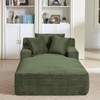 AENKYO Oversized Sleeper Sofa Bed & Cloud Lounge Chair, 2 Pillows Corduroy Upholstered Sofa No Assembly Required for Living Room - 3 of 4