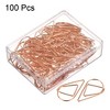 Unique Bargains Drop-Shaped Decorative Bookmark Metal Small Size Paper Clip 100 Pcs - 3 of 4