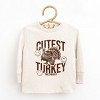 SmileyWorld Cutest Turkey Distressed - Toddler Long Sleeve Graphic Tee and Youth Long Sleeve Graphic T-Shirt - 2 of 3