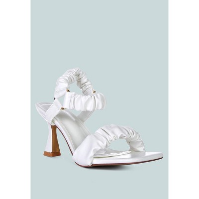 Merker Ruched Spool Heel Casual Women Sandals