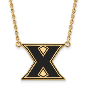 Black Bow Jewelry 14k Yellow Gold Plated Sterling Silver Xavier Musketeers NCAA Necklace 18 Inch - 1 of 4