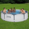 Bestway Steel Pro MAX Inch Round Metal Frame Above Ground Outdoor Backyard Swimming Pool Set with Filter Pump - 3 of 4